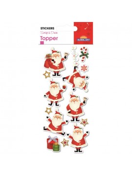TOPPER CHRISTMAS STICKERS 8X12CM 510071 GLOBAL GIFT