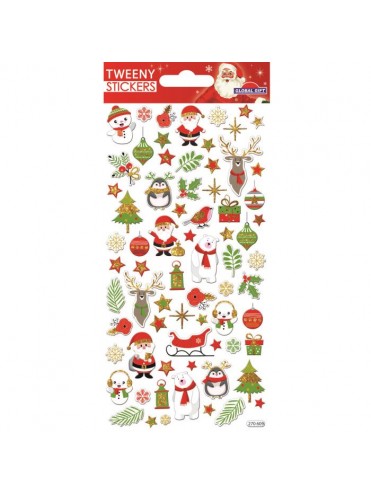 TWEENY CHRISTMAS STICKERS 9X17.5CM 270609