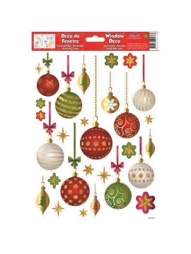 WINDOW CHRISTMAS STICKERS 20X30CM W30558 GLOBAL GIFT