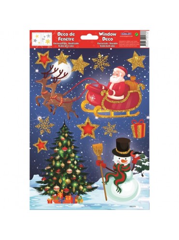 WINDOW CHRISTMAS STICKERS 20X30CM W30559 GLOBAL GIFT