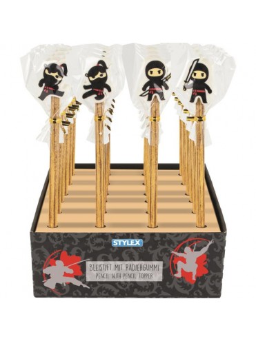 ΜΟΛΥΒΙ *ME ΓΟΜΑ TOPPER NINTZA COLLECTION 3 ΑΣΟΡΤΙ ΣΧΕΔΙΑ, ΣΤΑΝΤ 24 ΤΕΜΑΧΙΩΝ STYLEX