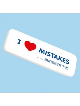 ΓΟΜΑ ΛΕΥΚΗ ΣΥΝΘΕΤΙΚΗ ΜΑΛΑΚΗ ΜΕΓΑΛΗ I LOVE MISTAKES ΚΟΥΤΙ 6 ΤΕΜΑΧΙΩΝ MILAN