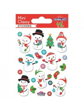 *MINI CLASSY CHRISTMAS STICKERS 7.5X10CM 112018