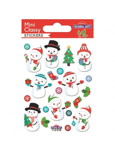 *MINI CLASSY CHRISTMAS STICKERS 7.5X10CM 112018