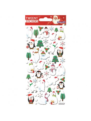 TWEENY CHRISTMAS STICKERS 9X17.5CM 270613 GLOBAL GIFT