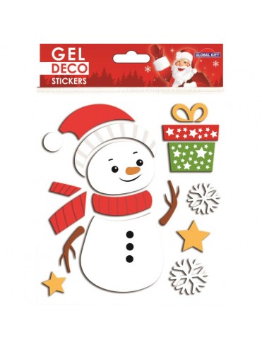 CHRISTMAS GEL STICKERS 13,5X15CM 310505 GLOBAL GIFT