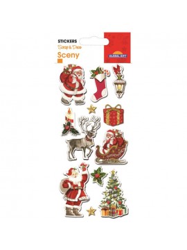 SCENY CHRISTMAS STICKERS 8X12CM 540062 GLOBAL GIFT