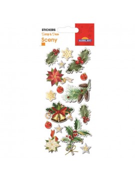 SCENY CHRISTMAS STICKERS 8X12CM 540065 GLOBAL GIFT