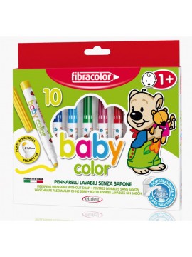 ΜΑΡΚΑΔΟΡΟΙ BABY COLOR 10 ΧΡΩΜΑΤΩΝ FIBRACOLOR