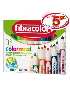 ΜΑΡΚΑΔΟΡΟΙ JUMBO COLORMAXI 12 ΧΡΩΜΑΤΩΝ FIBRACOLOR