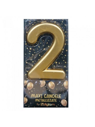 ΚΕΡΙ *MAXI ΑΡΙΘΜΟΣ 2, ΜΕΓΕΘΟΣ 11,5CM, ΧΡΥΣΟ ΧΡΩΜΑ EDIGLAM
