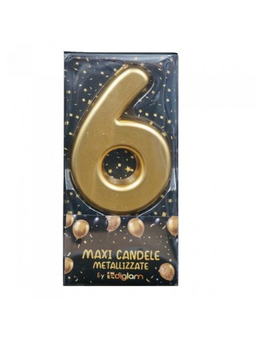 ΚΕΡΙ *MAXI ΑΡΙΘΜΟΣ 6, ΜΕΓΕΘΟΣ 11,5CM, ΧΡΥΣΟ ΧΡΩΜΑ EDIGLAM