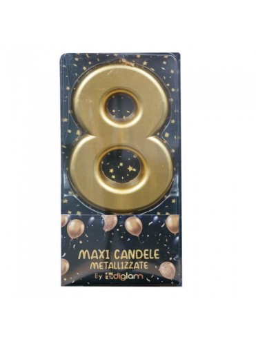 ΚΕΡΙ *MAXI ΑΡΙΘΜΟΣ 8, ΜΕΓΕΘΟΣ 11,5CM, ΧΡΥΣΟ ΧΡΩΜΑ EDIGLAM