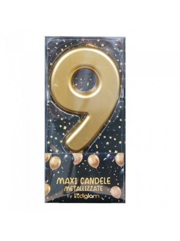 ΚΕΡΙ *MAXI ΑΡΙΘΜΟΣ 9, ΜΕΓΕΘΟΣ 11,5CM, ΧΡΥΣΟ ΧΡΩΜΑ EDIGLAM