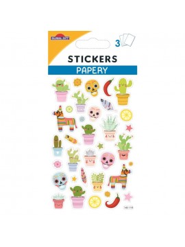 PAPERY *STICKERS 8X13CM 145119 GLOBAL GIFT