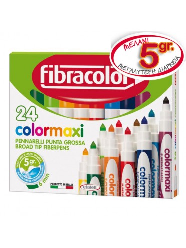 ΜΑΡΚΑΔΟΡΟΙ JUMBO COLORMAXI 24 XΡΩΜΑΤΩΝ FIBRACOLOR