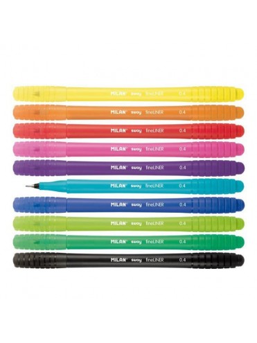 ΜΑΡΚΑΔΟΡΑΚΙ *FINELINER SWAY  0.4MM ΣΤΑΝΤ 7Χ10 ΤΕΜΑΧΙΑ, 10 ΑΣΟΡΤΙ ΧΡΩΜΑΤΑ MILAN