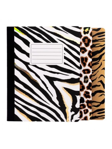 ΤΕΤΡΑΔΙΟ WILD 19X24,7 140ΣΕΛ. 80 GSM 3 ΑΣΟΡΤΙ ΣΧΕΔΙΑ (ZEBRA-LEOPARD-TIGER) PUKKA