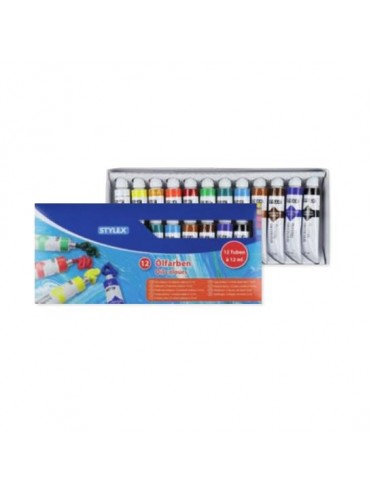 ΧΡΩΜΑΤΑ *ΛΑΔΙΟΥ 12ML ΚΟΥΤΙ 12 ΤΕΜΑΧΙΩΝ STYLEX