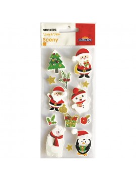 SCENY CHRISTMAS STICKERS 8X12CM 540063 GLOBAL GIFT