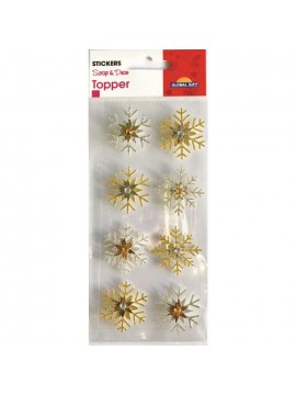 TOPPER CHRISTMAS STICKERS 8X12CM 510073 GLOBAL GIFT