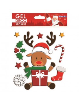 CHRISTMAS GEL STICKERS 13,5X15CM 310506 GLOBAL GIFT