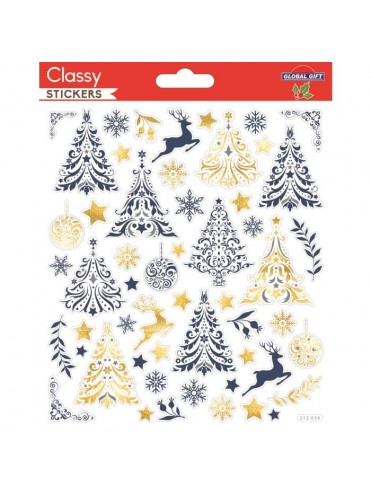 CLASSY CHRISTMAS STICKERS 15X17CM 212034 GLOBAL GIFT
