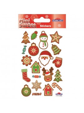 MINISWEET CHRISTMAS STICKERS 8X12CM 114556 GLOBAL GIFT