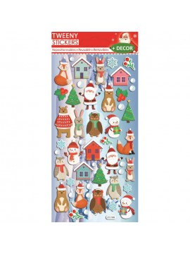 TWEENY DECOR CHRISTMAS STICKERS 9X17.5CM 272508 GLOBAL GIFT