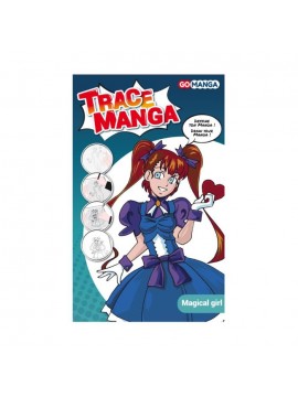 MANGA ΣΤΕΝΣΙΛ Α4 TEMPLATE MAGIC GIRL OZ