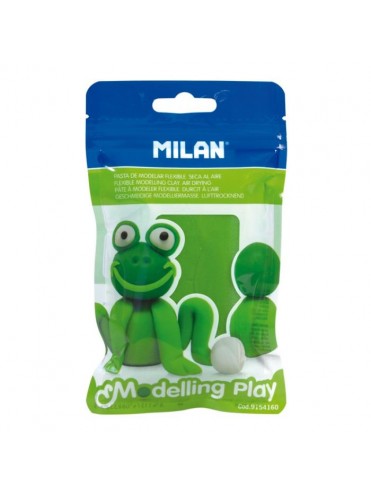 ΠΗΛΟΣ *MODELLING PLAY ΑΝ. ΠΡΑΣΙΝΟ 100G ΚΟΥΤΙ 12 ΤΕΜΑΧΙΩΝ MILAN