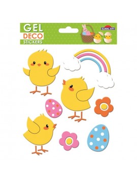 EASTER GEL STICKERS 13X17CM 320405 GLOBAL GIFT