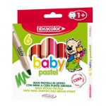 ΚΗΡΟΜΠΟΓΙΕΣ BABY PASTEL ΜΑΛΑΚΗ ΓΡΑΦΗ ΚΟΥΤΙ 6 ΧΡΩΜΑΤΩΝ FIBRACOLOR