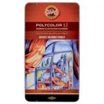 ΞΥΛΟΜΠΟΓΙΕΣ POLYCOLOR 3.8ΜΜ ΣΕΤ 12 ΧΡΩΜΑΤΩΝ ΣΕ ΜΕΤΑΛΛΙΚΗ ΚΑΣΕΤΙΝΑ KOH-I-NOOR
