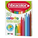 ΜΑΡΚΑΔΟΡΟΙ COLORITO ΨΙΛΗΣ ΓΡΑΦΗΣ 2.9MM 24 ΧΡΩΜΑΤΩΝ FIBRACOLOR
