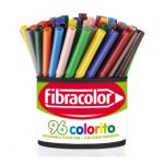 ΜΑΡΚΑΔΟΡΟΙ COLORITO ΨΙΛΗΣ ΓΡΑΦΗΣ 2.9MM ΠΟΤΗΡΙ 96 ΤΕΜΑΧΙΩΝ 12 ΧΡΩΜΑΤΩΝ FIBRACOLOR