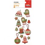 SCENY CHRISTMAS STICKERS 8X12CM 540026 GLOBAL GIFT