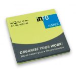 ΧΑΡΤΑΚΙΑ BRILLIANT ΠΡΑΣΙΝΟ 75X75MM 80Φ INFO NOTES