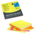 ΧΑΡΤΑΚΙΑ 4 ΧΡΩΜΑΤΑ BRILLIANT ΑΣΟΡΤΙ 75X75MM 100Φ INFO NOTES