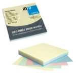 ΧΑΡΤΑΚΙΑ 4 ΧΡΩΜΑΤΑ ΠΑΣΤΕΛ ΑΣΟΡΤΙ 75X75MM 100Φ INFO NOTES