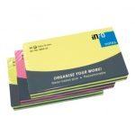 ΧΑΡΤΑΚΙΑ 3 ΧΡΩΜΑΤΑ BRILLIANT 6 ΤΕΜΑΧΙΑ 125X75MM 6X80Φ INFO NOTES