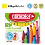ΜΑΡΚΑΔΟΡΟΙ COLORITO MAXI ΚΙΤΡΙΝΟ ΜΟΝΟΧΡΩΜΙΕΣ ΜΥΤΗ 6ΜΜ ΚΟΥΤΙ 12 ΤΕΜΑΧΙΩΝ FIBRACOLOR