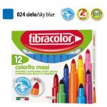 ΜΑΡΚΑΔΟΡΟΙ COLORITO MAXI ΓΑΛΑΖΙΟ ΜΟΝΟΧΡΩΜΙΕΣ ΜΥΤΗ 6ΜΜ ΚΟΥΤΙ 12 ΤΕΜΑΧΙΩΝ FIBRACOLOR