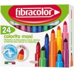 ΜΑΡΚΑΔΟΡΟΙ COLORITO MAXI 24 ΧΡΩΜΑΤΩΝ ΜΥΤΗ 6ΜΜ FIBRACOLOR