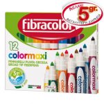 ΜΑΡΚΑΔΟΡΟΙ JUMBO COLORMAXI 12 ΧΡΩΜΑΤΩΝ FIBRACOLOR