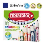 ΜΑΡΚΑΔΟΡΟΙ JUMBO COLORMAXI ΜΠΛΕ ΜΟΝΟΧΡΩΜΙΕΣ ΚΟΥΤΙ 12 ΤΕΜΑΧΙΩΝ FIBRACOLOR