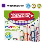 ΜΑΡΚΑΔΟΡΟΙ JUMBO COLORMAXI ΜΩΒ ΜΟΝΟΧΡΩΜΙΕΣ ΚΟΥΤΙ 12 ΤΕΜΑΧΙΩΝ FIBRACOLOR