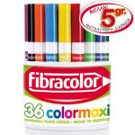 ΜΑΡΚΑΔΟΡΟΙ JUMBO COLORMAXI 36 ΤΕΜΑΧΙΩΝ 12 ΧΡΩΜΑΤΩΝ ΣΕ ΠOΤΗΡΙ FIBRACOLOR