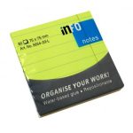 ΧΑΡΤΑΚΙΑ BRILLIANT ΠΡΑΣΙΝΟ ΜΕ ΓΡΑΜΜΕΣ 75X75MM 80Φ INFO NOTES