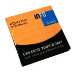 ΧΑΡΤΑΚΙΑ BRILLIANT ΠΟΡΤΟΚΑΛΙ ΜΕ ΓΡΑΜΜΕΣ 75X75MM 80Φ INFO NOTES
